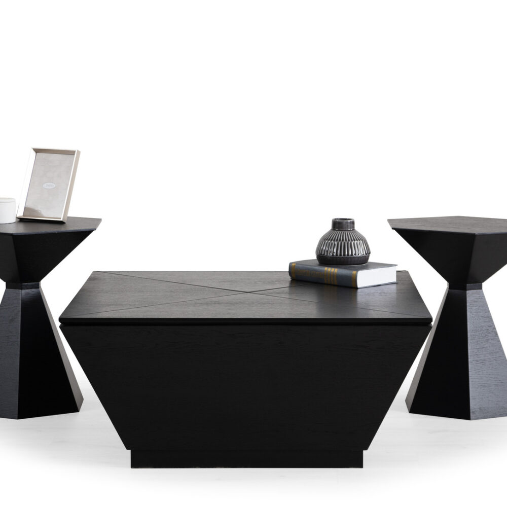 Black Oak Set Of 3 Center Table 618