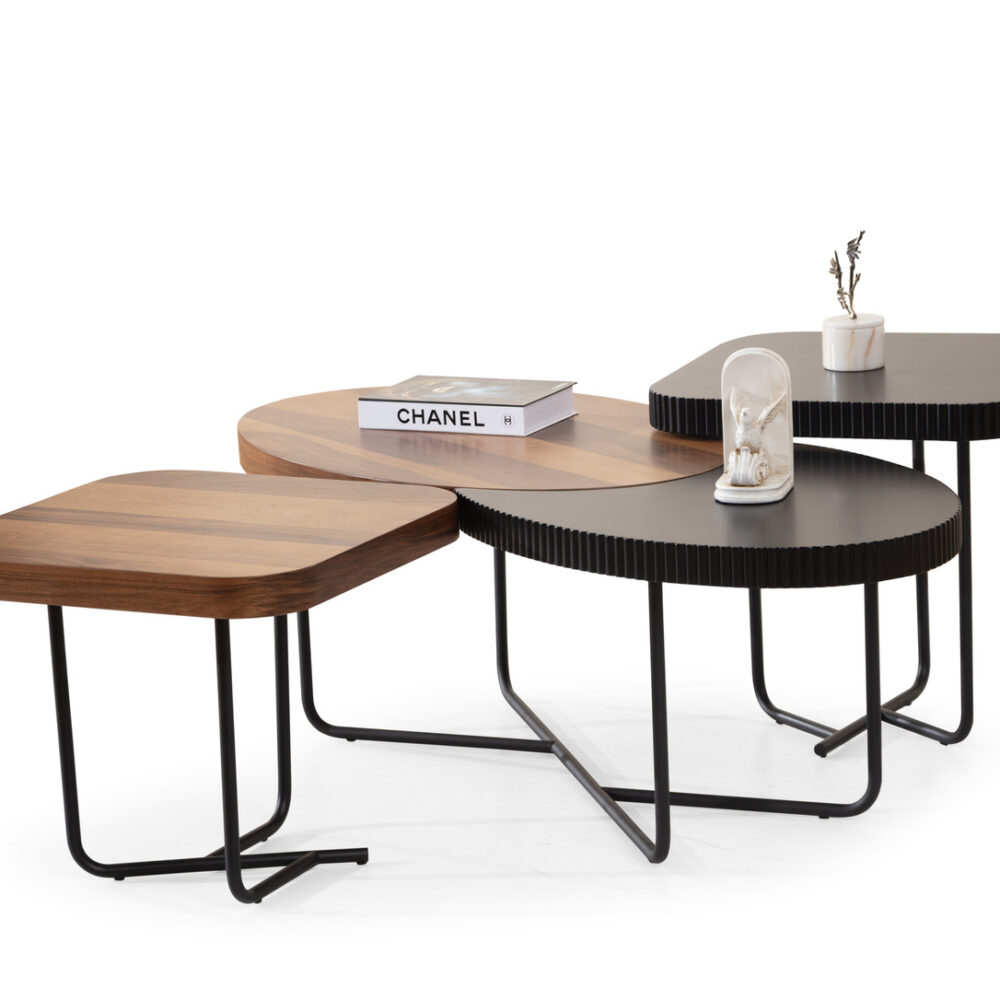 Walnut Black Center Table 640