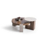 674  675 Set Walnut Traventine 2  Armonna