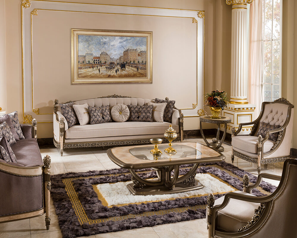 Perla Classic Living Room Turkish custom furniture manufacturer  Armonna  Perla Classic Living Room